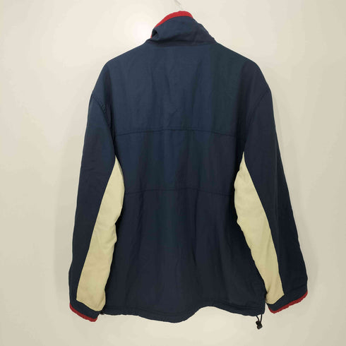 トミーヒルフィガー TOMMY HILFIGER 90s ロゴ刺繍 インナー フリース スタンドカラー ナイロン ジャケット メンズ import:L