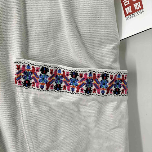 ニコアンド niko and... 刺繍 ワークサロペット レディース JPN:L