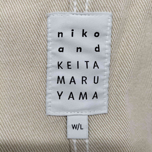 ニコアンド niko and... 刺繍 ワークサロペット レディース JPN:L