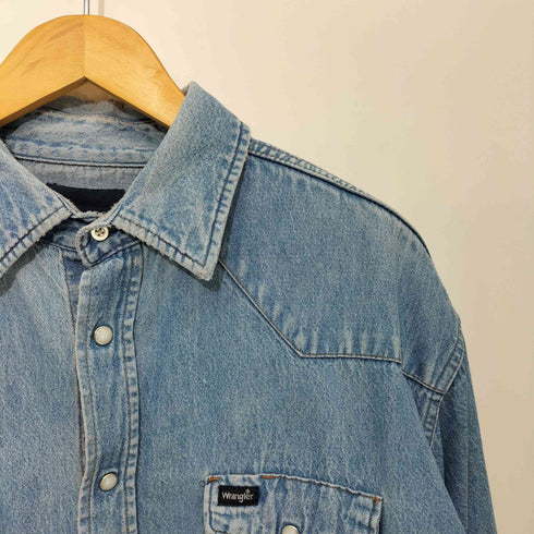 ラングラー Wrangler 80-90s デニム L/S ウエスタンシャツ メンズ