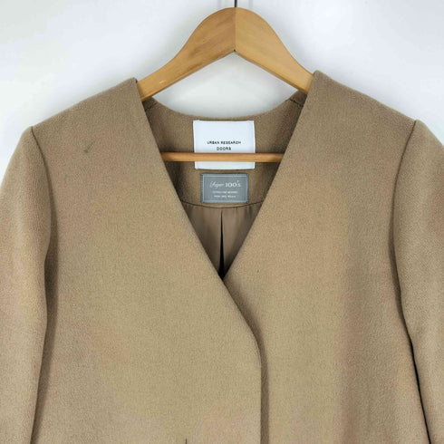 アーバンリサーチドアーズ URBAN RESEARCH DOORS Super100's ウールノーカラーコート レディース ONE SIZE