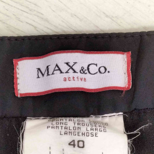 マックスアンドコー MAX&CO. イタリア製 サイドジップ ナイロンパンツ レディース JPN:40