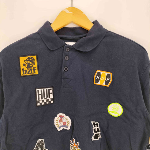 ハフ HUF PATCHES CROP POLO パッチ クロップド丈 長袖 ポロシャツ レディース JPN:XS