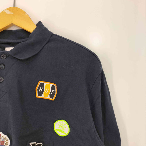 ハフ HUF PATCHES CROP POLO パッチ クロップド丈 長袖 ポロシャツ レディース JPN:XS