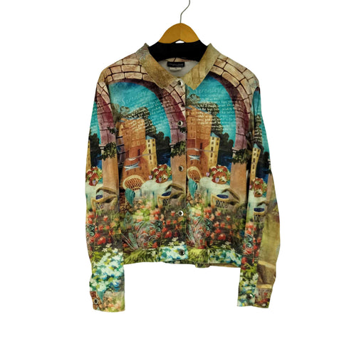 IMPUISE USA製 総柄 L/S シャツ レディース JPN:XL