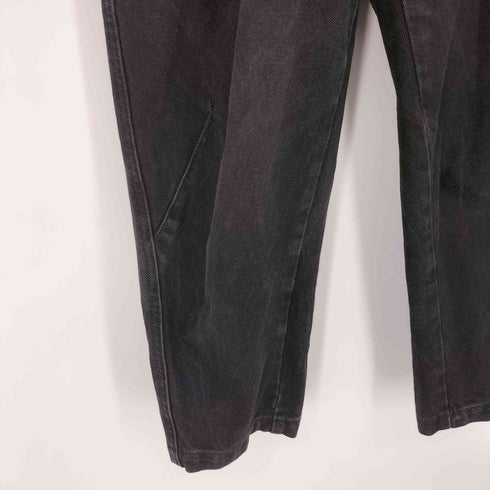 ザラ ZARA cropped mid waist barrel leg jeans フロントジップ バレルレッグ デニム パンツ レディース FR:32