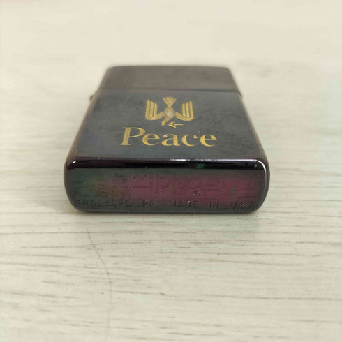 ジッポ ZIPPO 1995年製 PEACE ブルーチタン オイルライター メンズ