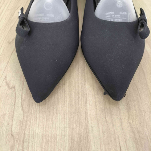 プラダ PRADA ポインテッドトゥ リボン パンプス レディース EUR:37