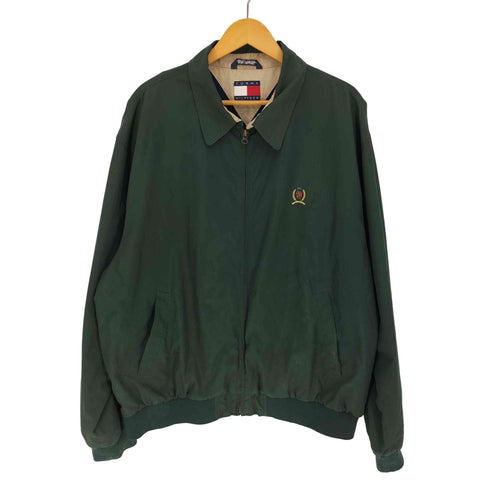 トミーヒルフィガー TOMMY HILFIGER 90-00S エンブレム ワッペン スイングトップ メンズ import:XL