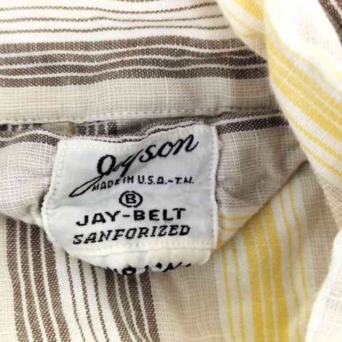 Jayson 50-60s MADE IN USA パイピングストライプシャツ メンズ