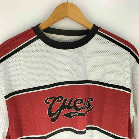 ゲスジーンズ GUESS JEANS BOXY FIT LONG SLEEVES MESH TEE メンズ import:S