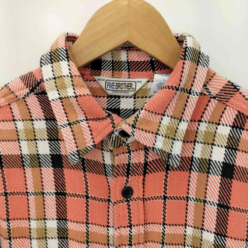 ファイブブラザー FIVE BROTHER ロングスリーブチェック ヘビーネルシャツ メンズ M