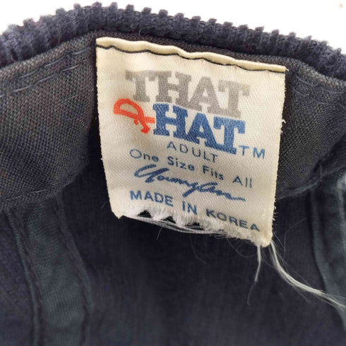 THAT HAT DONT WORRY BEHAPPY 刺繍 コーデュロイ トラッカーキャップ メンズ