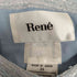 ルネ Rene フランス製 TISSUE ツイード ボーダーステッチ ノーカラージャケット レディース JPN:34