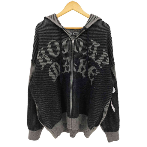 KOMAP MAKE Maze Lettering Knit Hood Zip-Up メンズ import:L