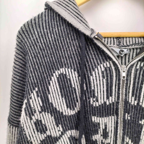 KOMAP MAKE Maze Lettering Knit Hood Zip-Up メンズ import:L