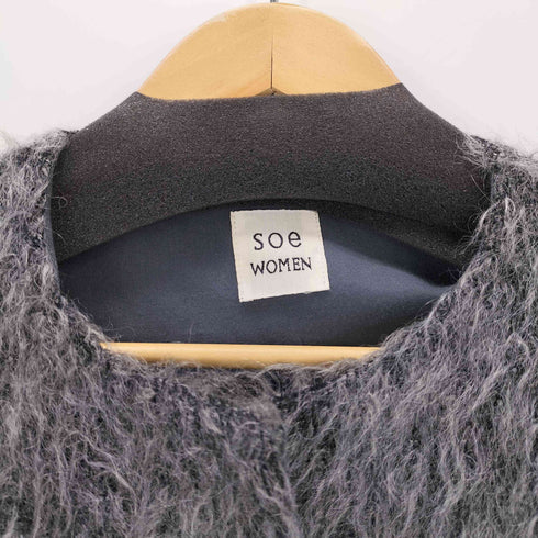 ソーイ SOE WOMEN モヘヤノーカラーコート レディース JPN:1
