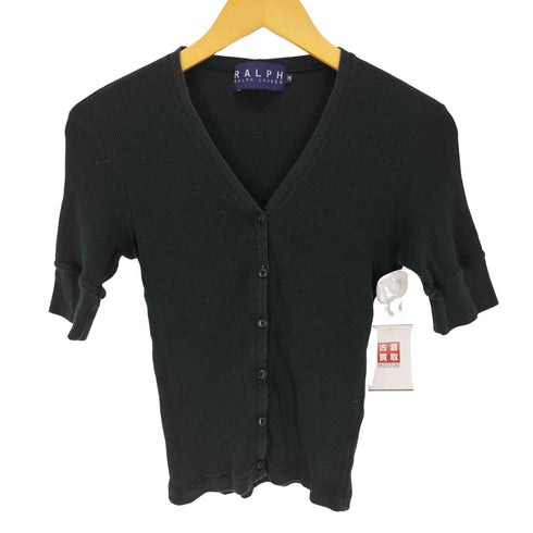 ラルフローレン RALPH LAUREN RALPH RALPH ポニー無 S/S リブ カーディガン レディース import:M