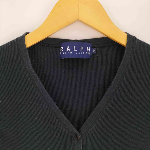 ラルフローレン RALPH LAUREN RALPH RALPH ポニー無 S/S リブ カーディガン レディース import:M