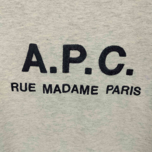 アーペーセー A.P.C. RUE MADAME T ロゴ刺繍 クルーネック Tシャツ レディース import:S