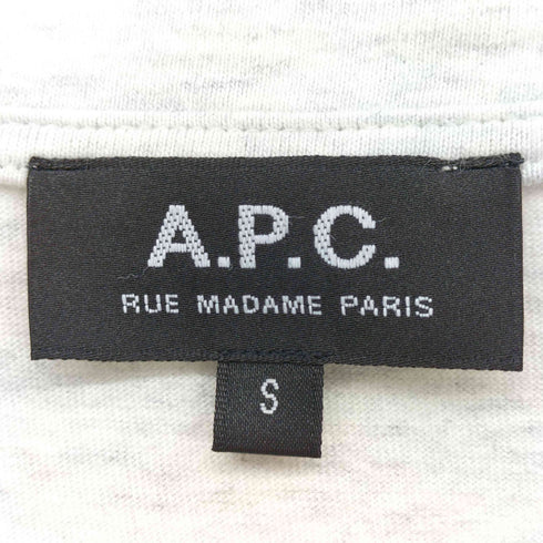 アーペーセー A.P.C. RUE MADAME T ロゴ刺繍 クルーネック Tシャツ レディース import:S