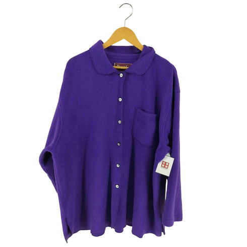 デニムアンドコー Denim&Co HK製 フリース シャツ レディース 2XL