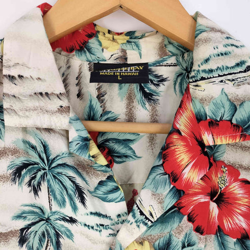PARADISE BAY ハワイ製 レーヨン アロハシャツ メンズ import:L