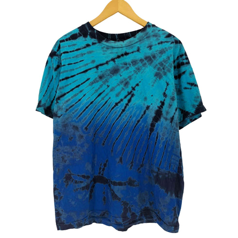COTTON CLUB ダイタイ柄 クルーネック 半袖Tシャツ カットソー import メンズ L