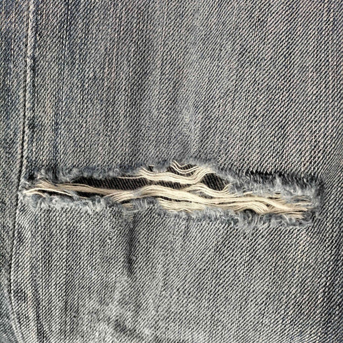 リーバイス Levis 505 ボタン裏092 ジップフライ ストレート ダメージデニム メンズ W33 L34