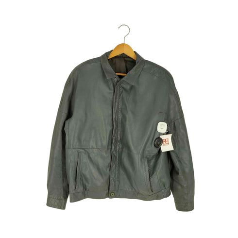 UEN ANELLE 70-80S OPTIジップ レザー シングル ブルゾンジャケット メンズ 56