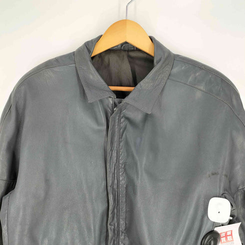 UEN ANELLE 70-80S OPTIジップ レザー シングル ブルゾンジャケット メンズ 56