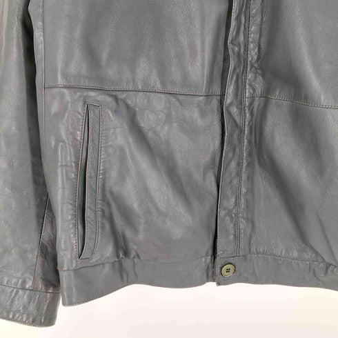UEN ANELLE 70-80S OPTIジップ レザー シングル ブルゾンジャケット メンズ 56