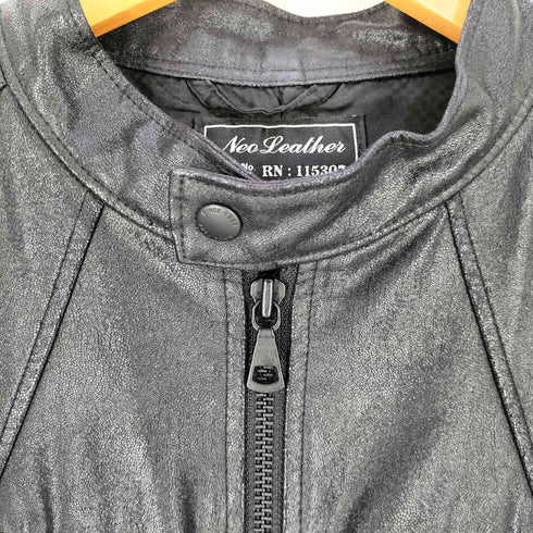 ユニクロ UNIQLO NEO LEATHER フェイクレザー シングルライダース メンズ JPN:XL