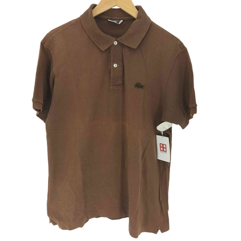 シュミーズラコステ CHEMISE LACOSTE 70S フランス製 ロゴ ワッペン 鹿の子 S/S ポロシャツ メンズ import:S