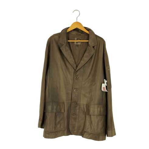 ベラペレ VERA PELLE 80-90S イタリア製 レザー 4B シングルブレスト カーコート メンズ EUR:52