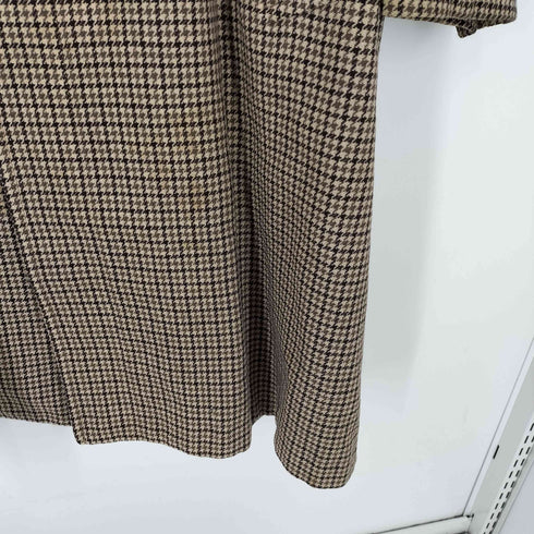 バーバリーズ BURBERRYS 80S 英国製 IRISH TWEED アイリッシュ ツイード 千鳥格子 比翼 ステンカラー バルマカーン コート メンズ