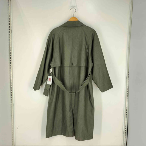 ピエールカルダン pierre cardin DIOLEN COTTON 裏地ロゴ刺繍 フラップポケット ウエストベルト ステンカラーコート メンズ 90-165