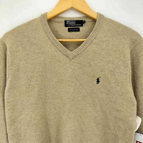 ポロバイラルフローレン Polo by RALPH LAUREN 00s ポニー刺繍 ウール Vネック 長袖ニット メンズ import:S