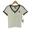 アディダスオリジナルス adidas Originals スリーストライプス Vネック スリム半袖Tシャツ レディース import:S