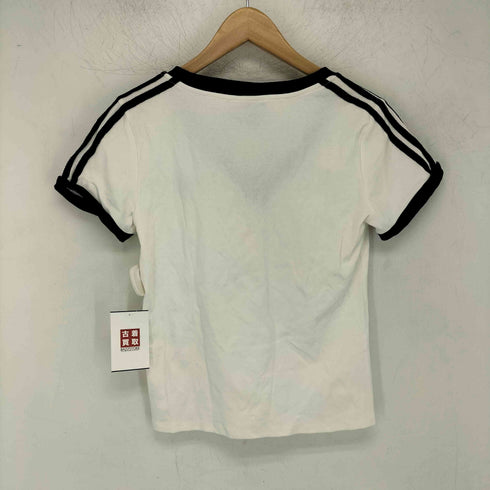 アディダスオリジナルス adidas Originals スリーストライプス Vネック スリム半袖Tシャツ レディース import:S