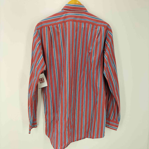 ポロバイラルフローレン Polo by RALPH LAUREN 90S CHAPMAN TWO-PLY COTTON ポニー無し L/S ストライプ ドレス シャツ メンズ import:S