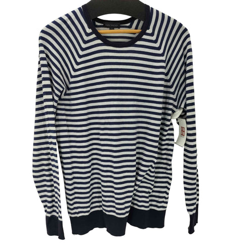 ジョンスメドレー JOHN SMEDLEY MADE IN ENGLAND 英国製 SEA ISLAND COTTON ボーダー コットン ニット セーター メンズ import:M