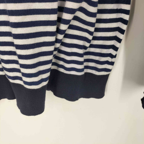 ジョンスメドレー JOHN SMEDLEY MADE IN ENGLAND 英国製 SEA ISLAND COTTON ボーダー コットン ニット セーター メンズ import:M