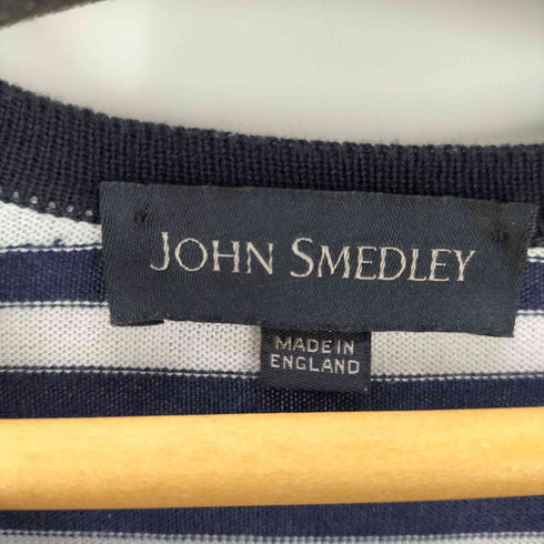 ジョンスメドレー JOHN SMEDLEY MADE IN ENGLAND 英国製 SEA ISLAND COTTON ボーダー コットン ニット セーター メンズ import:M