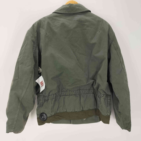 フレンチアーミー FRENCH ARMY 80-90S フランス軍 HBT ヘリンボーン YKK ジップ パイロット フライト ジャケット ブルゾン メンズ