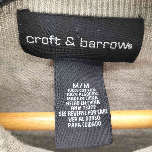 クラフトアンドバロー Croft&Barrow 00S ローゲージ コットン モックネック ニット セーター メンズ import:M