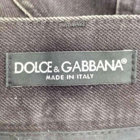ドルチェアンドガッバーナ DOLCE&GABBANA 12 背面ロゴプレート ブラック スキニーデニム メンズ 46