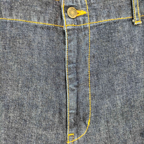 シナコバ SINA COVA 両面ロゴ刺繍 ジップアップ デニムパンツ メンズ 96