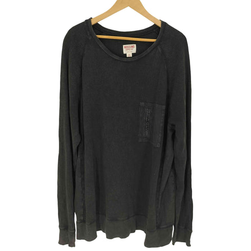 モッシモ MOSSIMO 製品染 鹿の子 ポケット L/S Tシャツ ビッグサイズ メンズ import:XXL