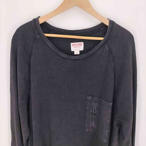 モッシモ MOSSIMO 製品染 鹿の子 ポケット L/S Tシャツ ビッグサイズ メンズ import:XXL